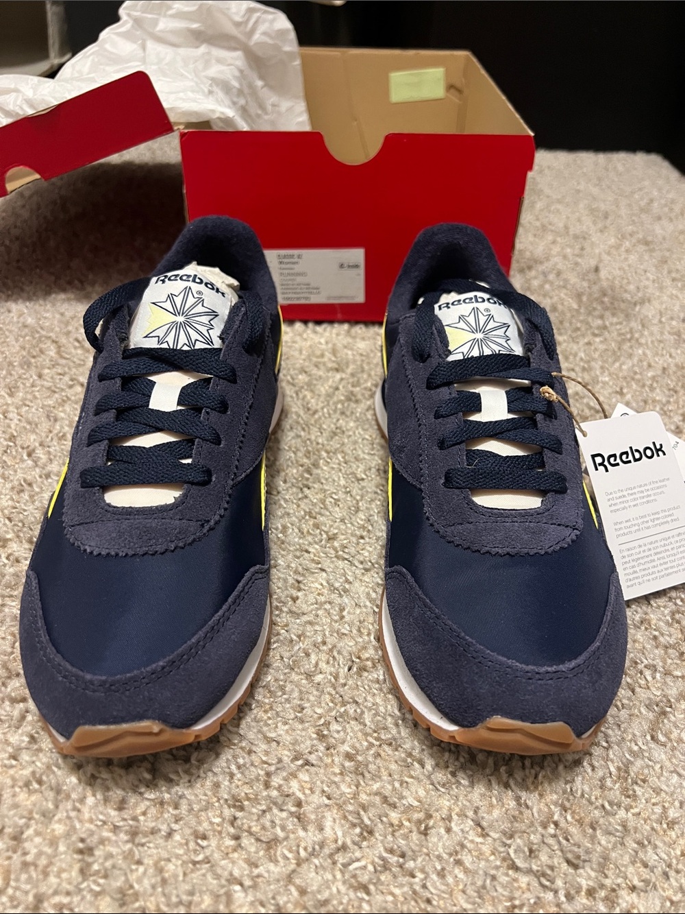 Classic AZ Navy Running Sneakers - Reebok